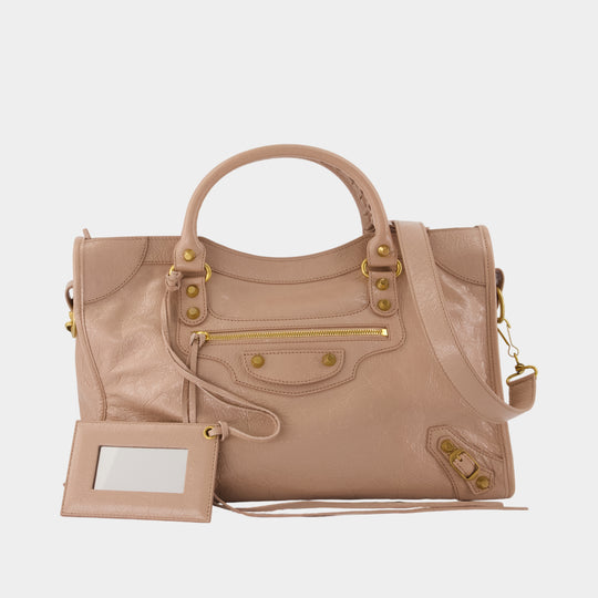 Le City M Handbag - Balenciaga - Leather - Beige