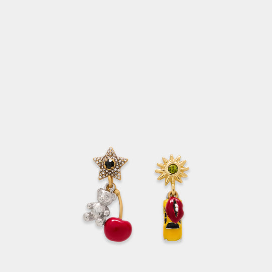 Trinket Cluster Earrings - Marc Jacobs - Brass - Multicolor