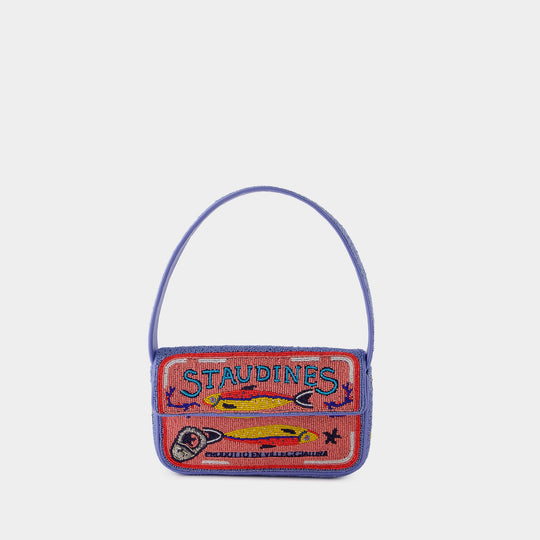 Tommy Beaded白色拼色手拿包