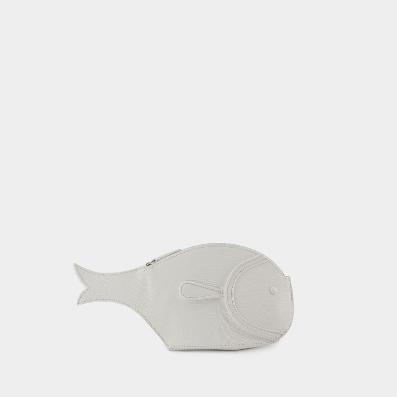 Pesce Clutch - Staud - Leather - White