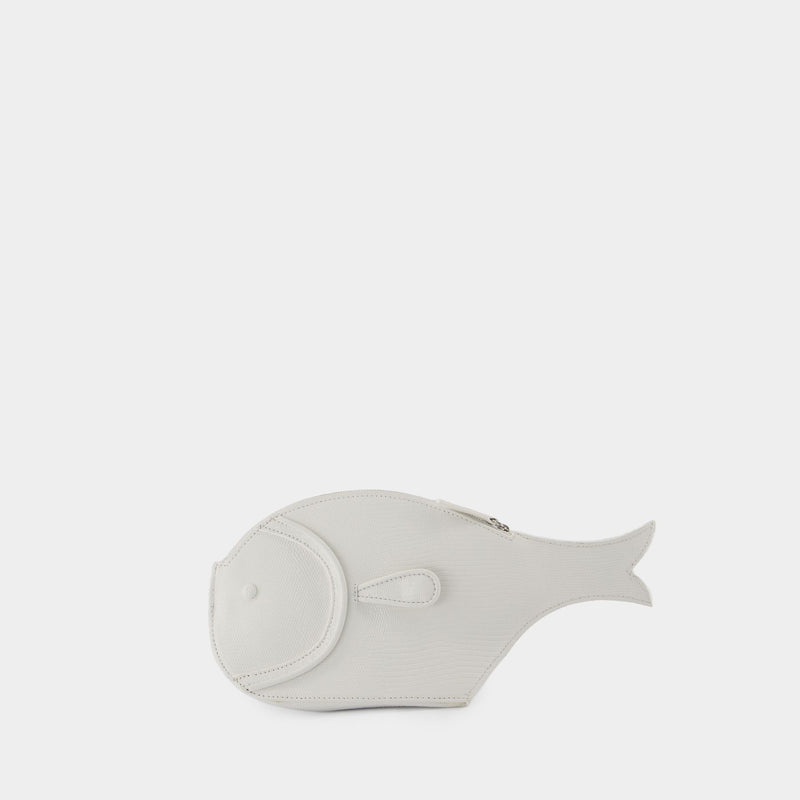 Pesce Clutch - Staud - Leather - White