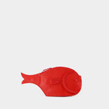 Pesce Clutch - Staud - Leather - Red