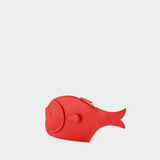 Pesce Clutch - Staud - Leather - Red