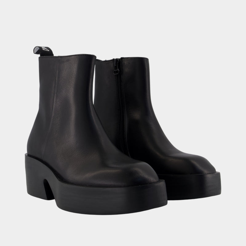 Billie Ankle Boots - Camper - Leather - Black