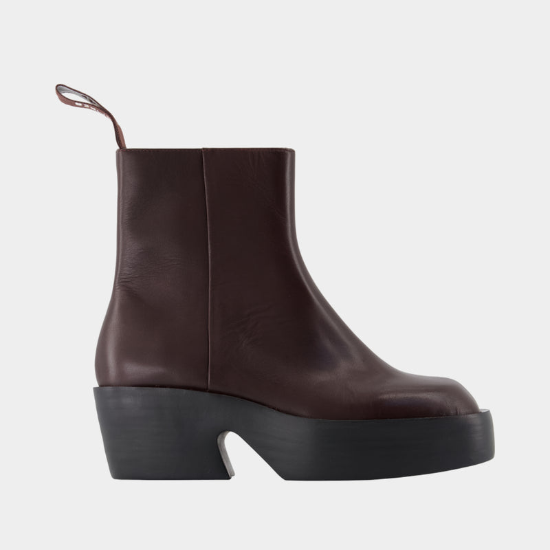 Billie Ankle Boots - Camper - Leather - Burgundy