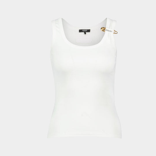 Logo T Shirt - Versace - Cotton - White