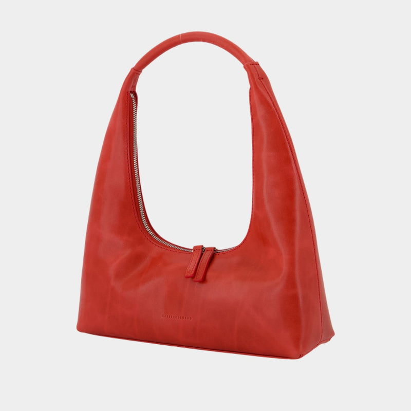 Hobo Shoulder Bag - Margesherwood - Leather - Red