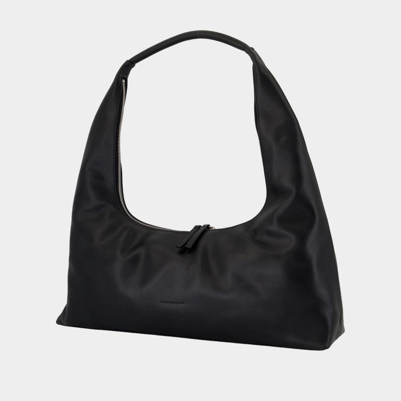Hobo Large Shoulder Bag - Margesherwood - Leather - Black