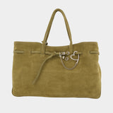 Grandma Used Xl Shopper Bag - Margesherwood - Leather - Khaki