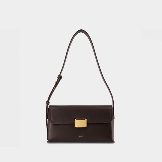 Simone Small Shoulder Bag - A.P.C. - Leather - Dark Brown