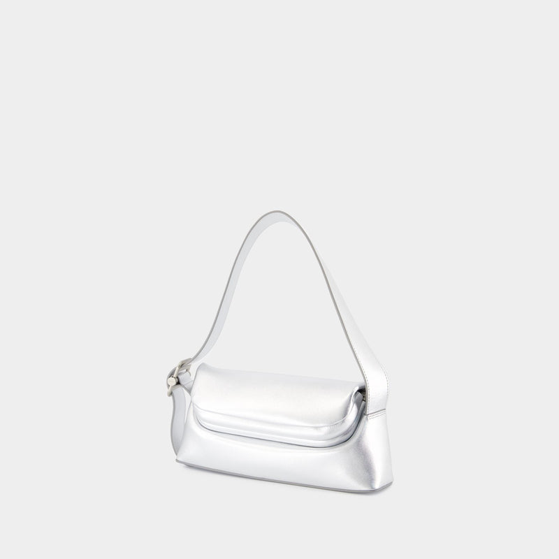 Folder Brot Shoulder Bag - Osoi - Leather - Silver