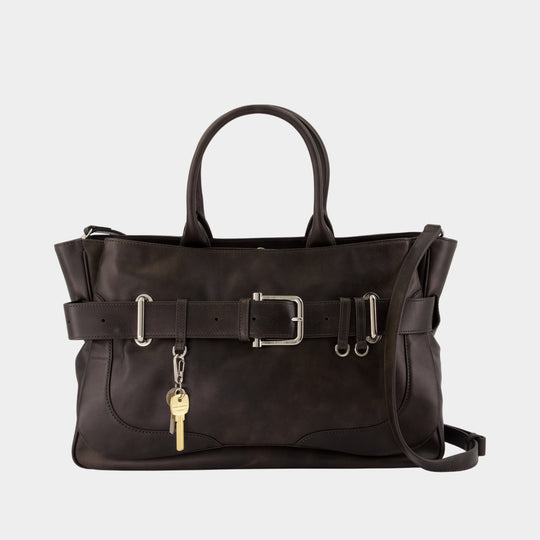 Brocle Handbag - Osoi - Leather - Brown