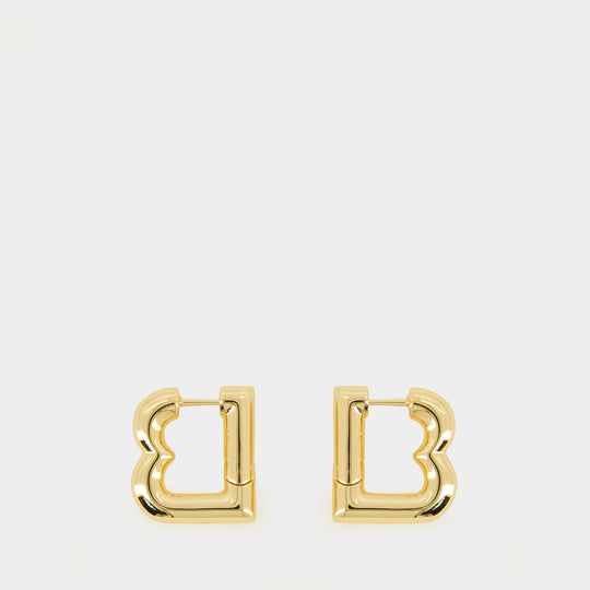 Eisa Xs B Earrings - Balenciaga - Metal - Gold