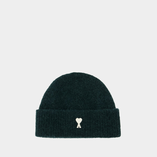Quota Ami De Coeur Beanie - AMI Paris - Wool - Khaki