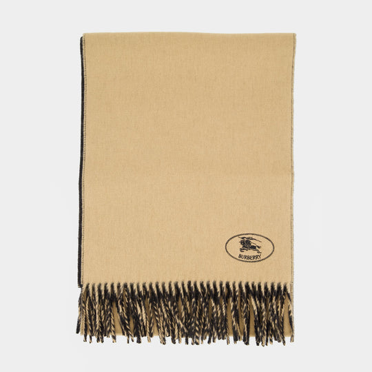 Mu Sld Ekd Stamp Scarf - Burberry - Cashmere - Grey
