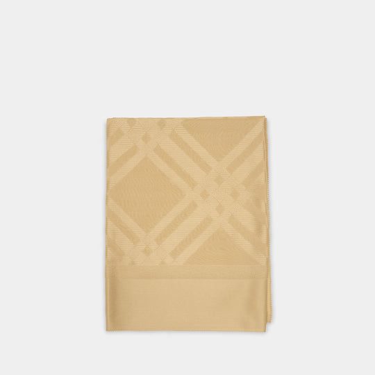 Tonal Scarf - Burberry - Silk - Beige