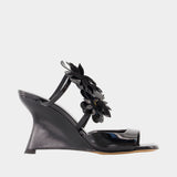 Belara Wedge 85 Sandals - Zimmermann - Leather - Black