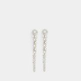 Drip Earrings - Simone Rocha - Crystal - Ivory