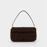 Timmy Shoulder Bag - Staud - Beads - Brown