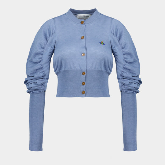 Eli Cropped Cardi T-Shirt - Vivienne Westwood - Wool - Blue