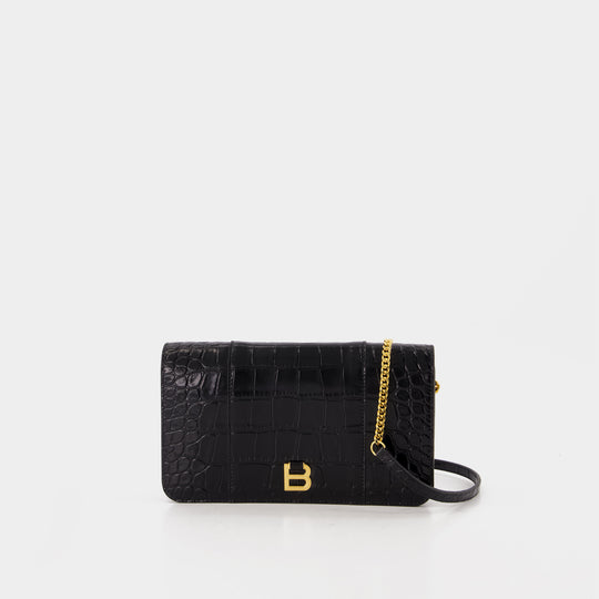 Phone Pouch Card Holder - Balenciaga - Leather - Black