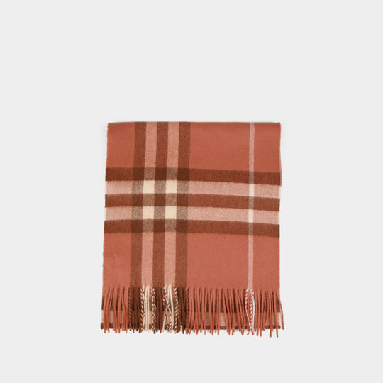Mu Giant Check Scarf - Burberry - Cashmere - Brown