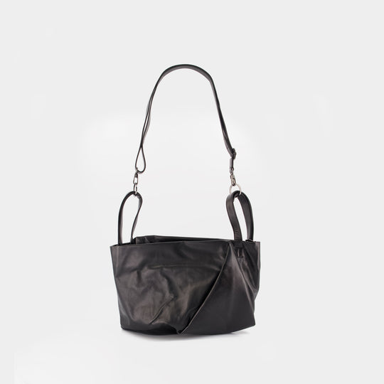 Tulip M Shoulder Bag - YOHJI YAMAMOTO - Leather - Black