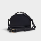 Demi Lune Mini Bag in Black Calfskin