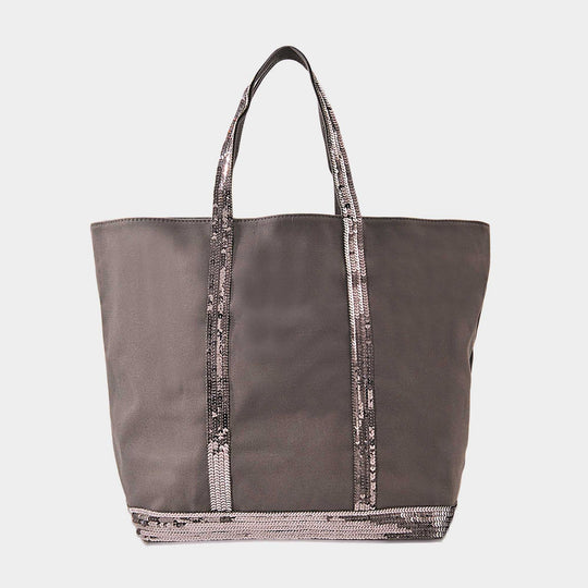 Shopping bag L Zipped - Vanessa Bruno - Cotton - Anthracite