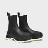 Trace Eco Ankle Boots in Black Polyurethane