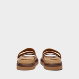 Rejina Pyo Maggie Sandal 25Mm光面揉皱皮质凉鞋