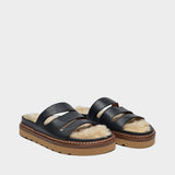 Rejina Pyo Maggie Sandal 25Mm光面揉皱皮质凉鞋