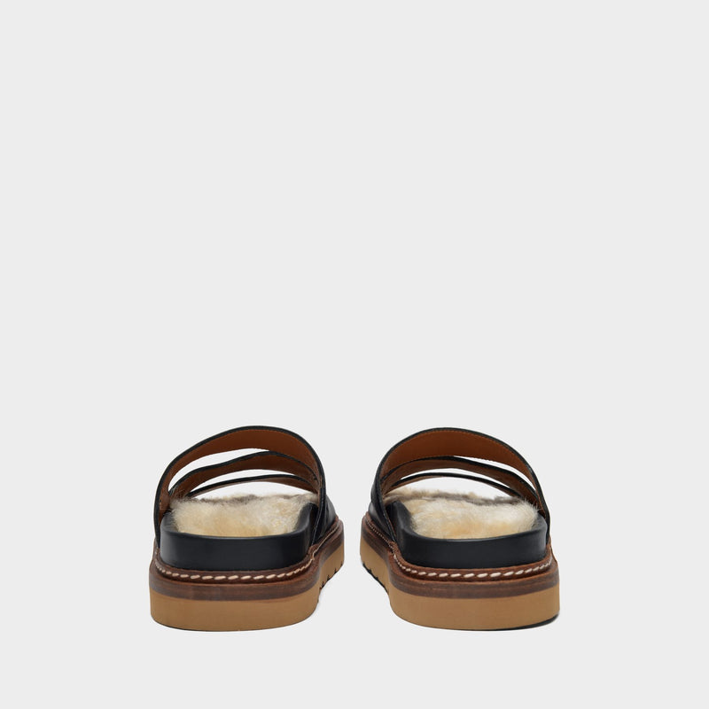 Rejina Pyo Maggie Sandal 25Mm光面揉皱皮质凉鞋