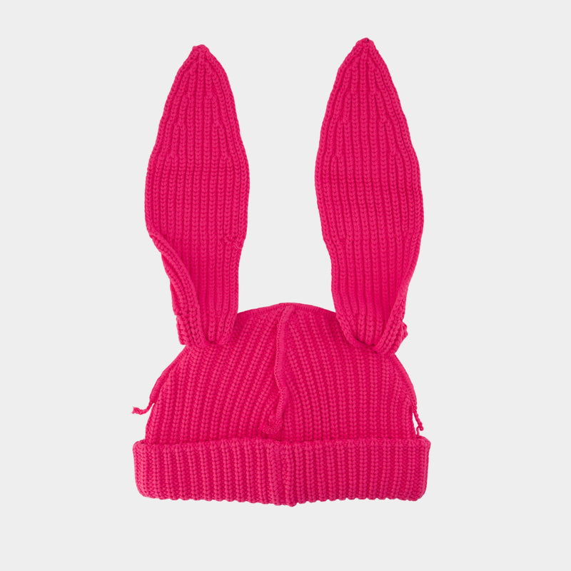 Chunky Rabbit Beanie - Charles Jeffrey Loverboy - Cotton - Pink
