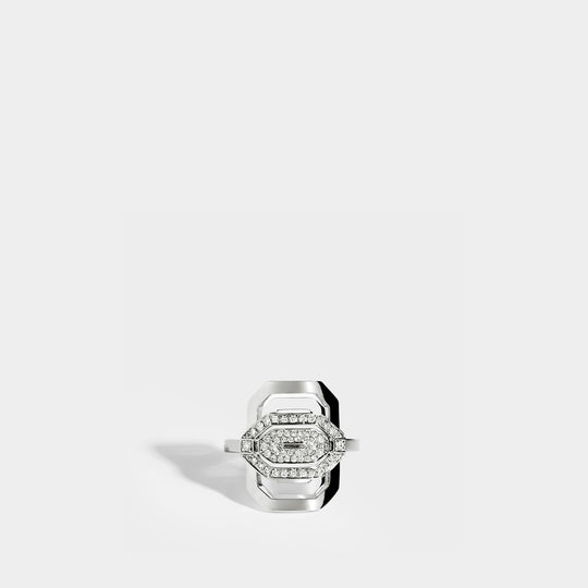 My Way Mini 银色钻石戒指