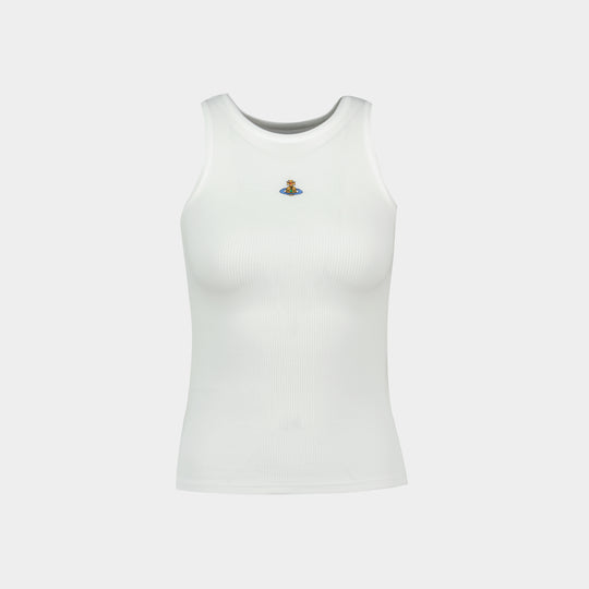 90s-style tank top – Vivienne Westwood – Viscose – White