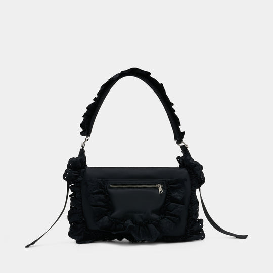 Pillowcase Shoulder Bag W/ Daisy - Simone Rocha - Synthetic - Black