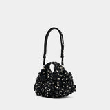 Mini Bow Hobo Handbag - Ganni - Nylon - Black
