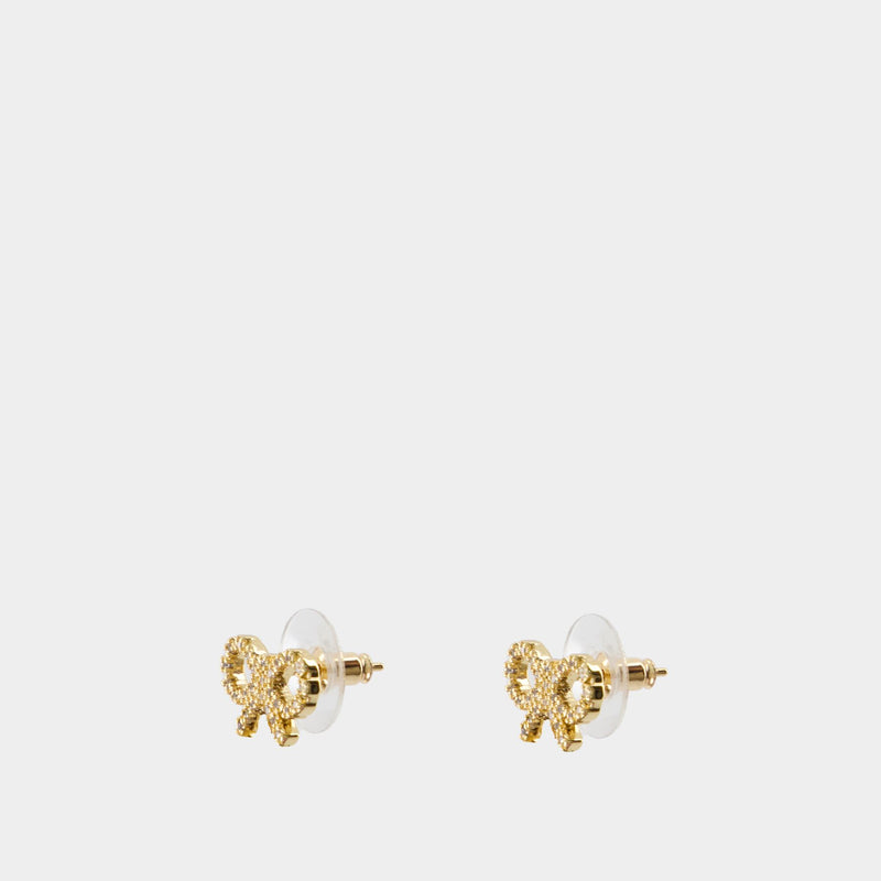 Micro Bow Earrings - SELF PORTRAIT - Gold Plated - Gold