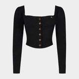 Bea Corset Cardigan - Vivienne Westwood - Cotton - Black