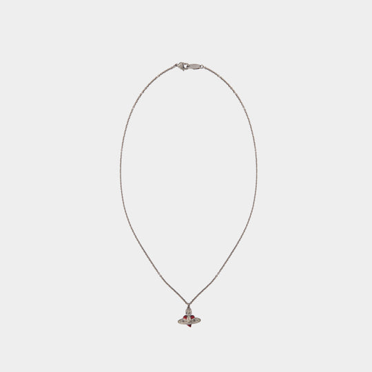 Man. Diamante Heart Necklace- Vivienne Westwood - Metal - Silver