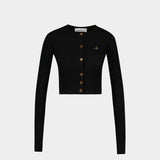 Bea Cropped Cardigan - Vivienne Westwood - Cotton - Black