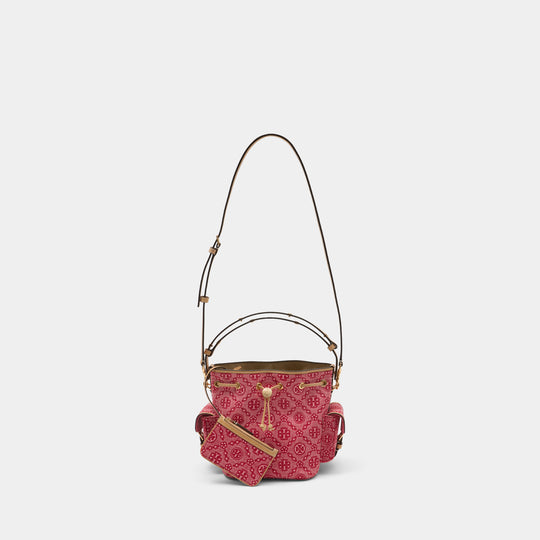 T-Monogram Purse - Tory Burch - Cotton - Red