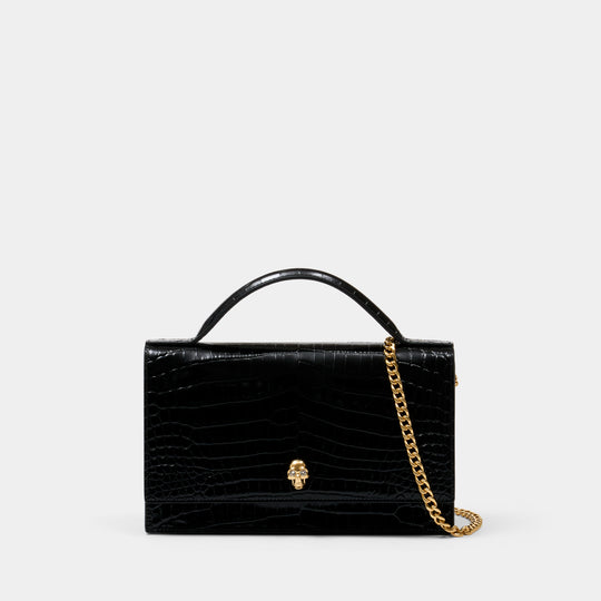 T.h.medium Skull Purse - Alexander McQueen - Leather - Black