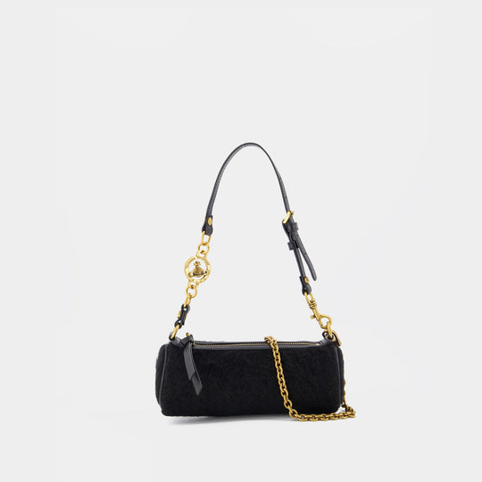 Cindy Small Shoulder Bag - Vivienne Westwood - Wool - Black
