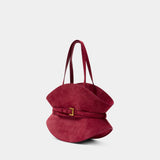Shuffle Medium Shoulder Bag - Balmain - Leather - Red