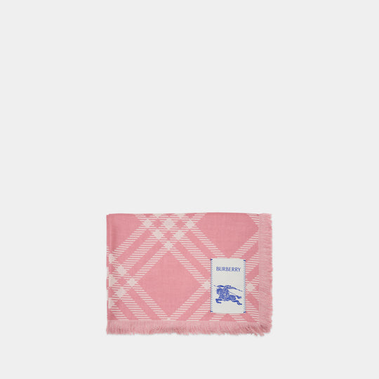 Mu Bias Tri Bar Scarf - Burberry - Wool - Pink