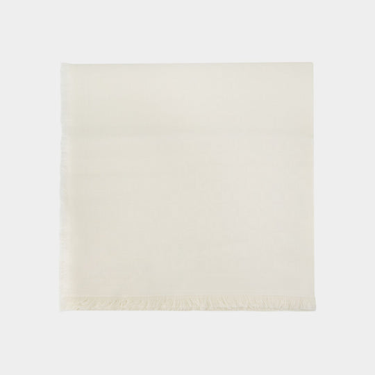 Large Square 140x140 Scarf - Kenzo - Silk - White