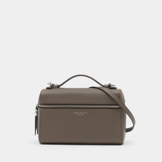 Slim Top Handle Handbag - Tory Burch - Leather - Grey