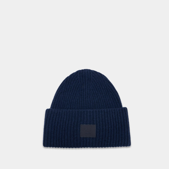 Large Face Logo Beanie - Acne Studios - Wool - Beige